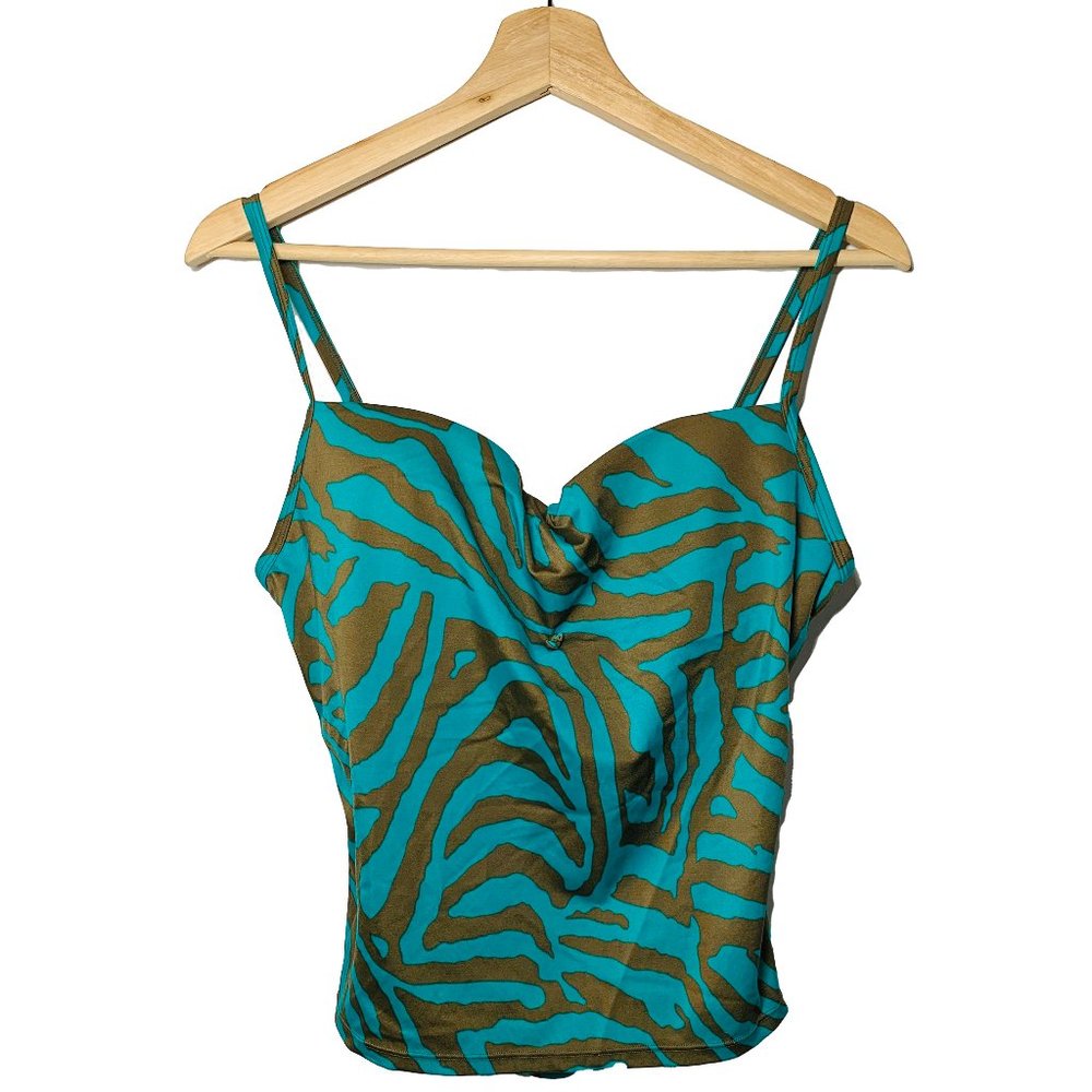 Victoria's Secret Blue & Green Tankini Top 36B